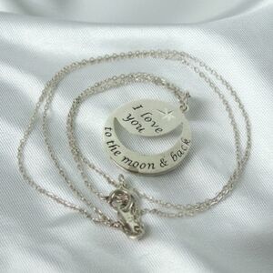 Sterling Silver Necklace Pendant 🌜925 RJ Designer Stamped